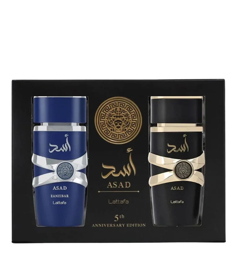 Estuche Lattafa Asad (Perfume, Splash, Crema)