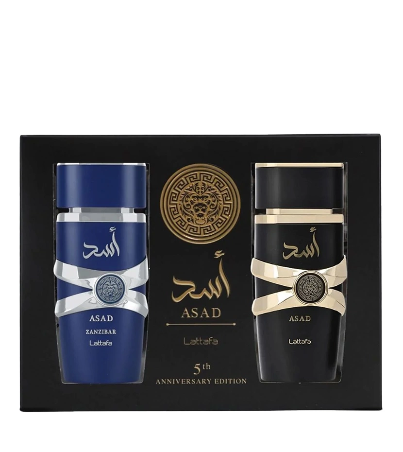 Estuche Lattafa Asad (Perfume, Splash, Crema)